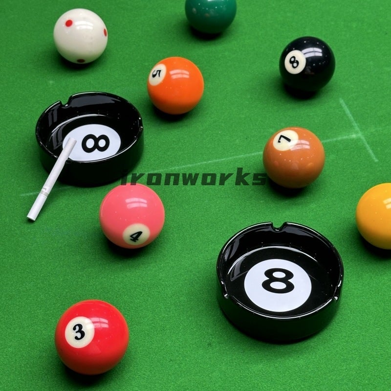 Ironworks Original Trendy Creative Black Eight Ashtray Simple High-Level Ceramic Living Room Ornaments Smoke Extinguisher - Image 5